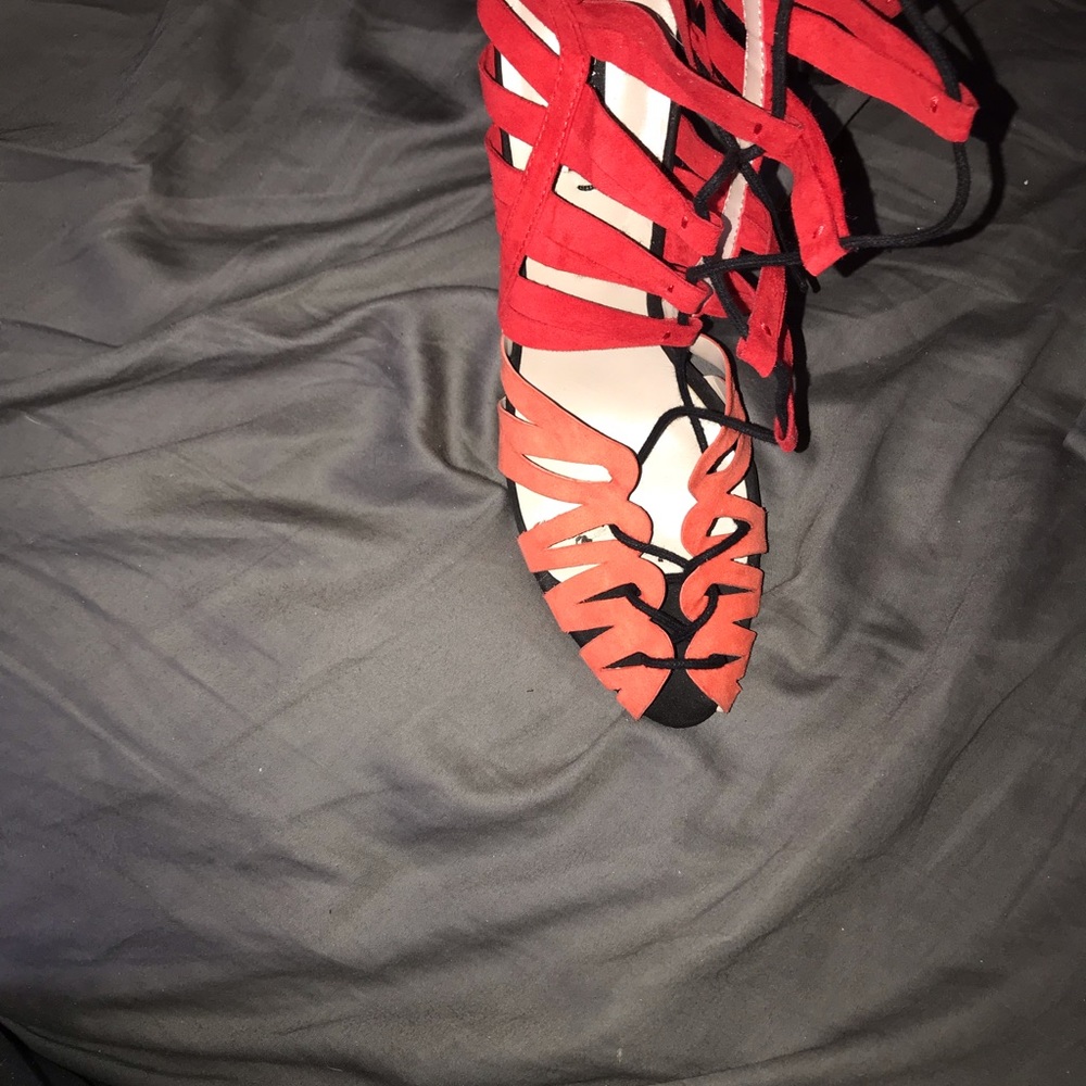 Never worn Zara lace up heels